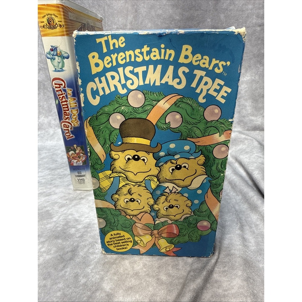 An All Dogs Christmas Carol 1998 & The Berenstain Bears Christmas Tree 1989 VHS - Picture 5 of 15